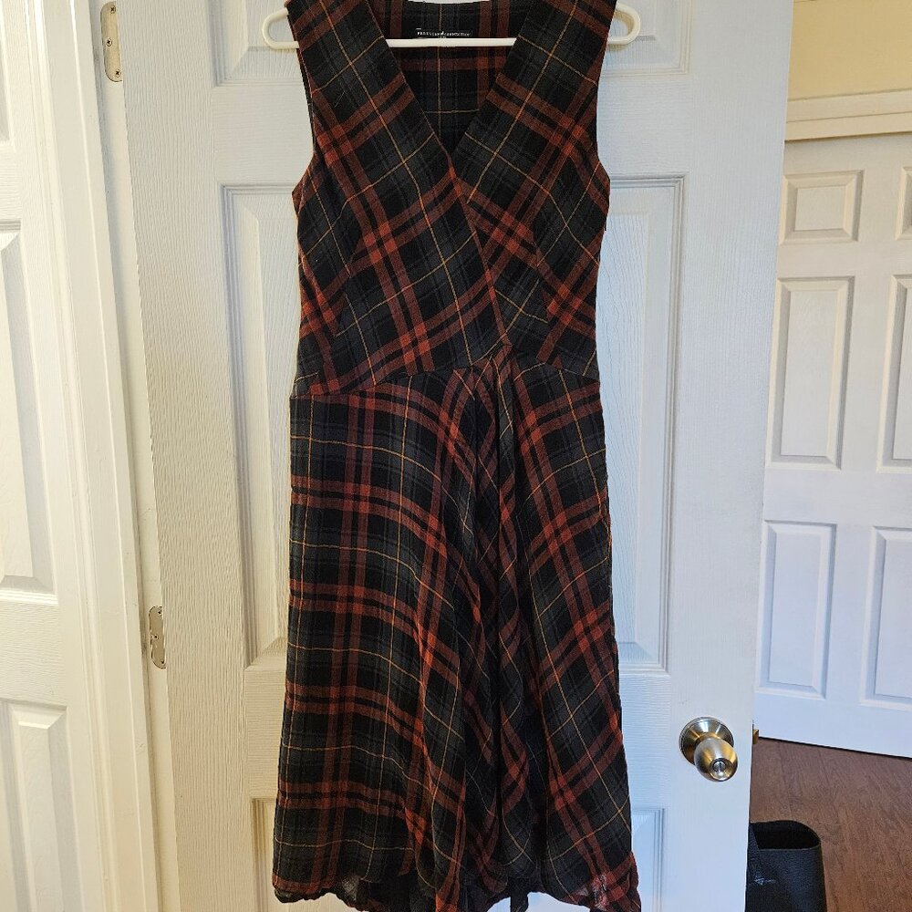 Peruvian Connection Highlands Plaid Cotton Dress Size 4